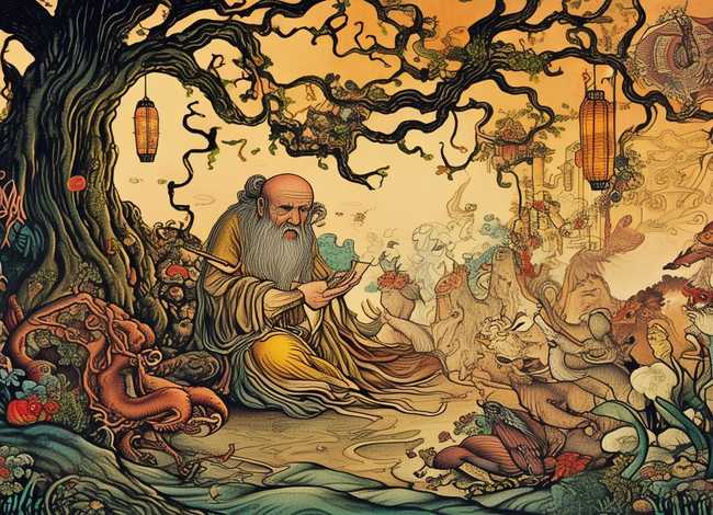 传统故事民间传说绘画，民间传统典故