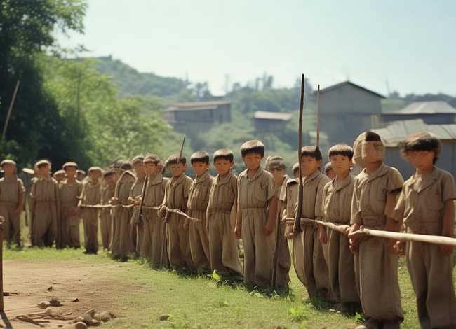 抗战儿童团站岗，抗战儿童团站岗图片