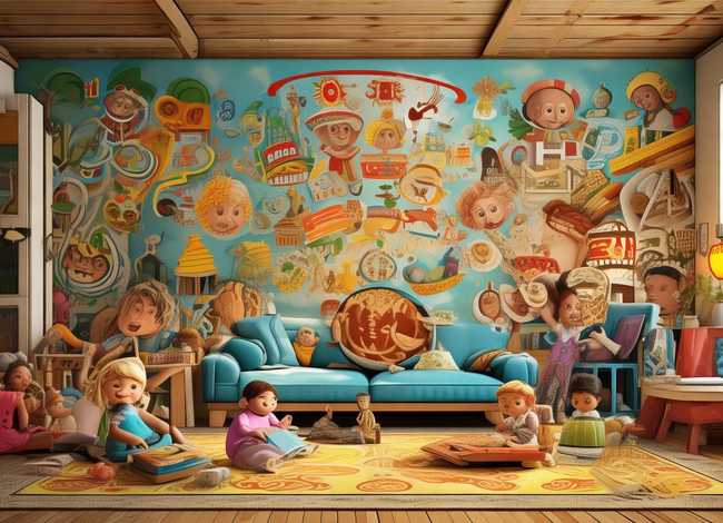 儿童家风家训简笔画；家风家训儿童画简笔画绘画