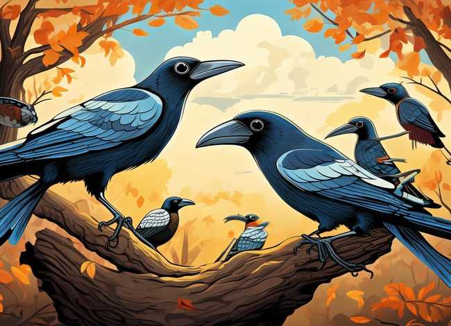 儿童故事绘本七只乌鸦，七只乌鸦绘本故事完整版图片