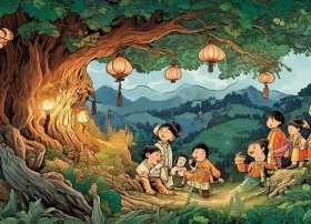 儿童民间故事连环画四张；民间故事连环画6张