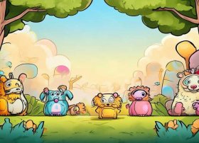 动物故事配图简笔画，动物故事配图简笔画彩色