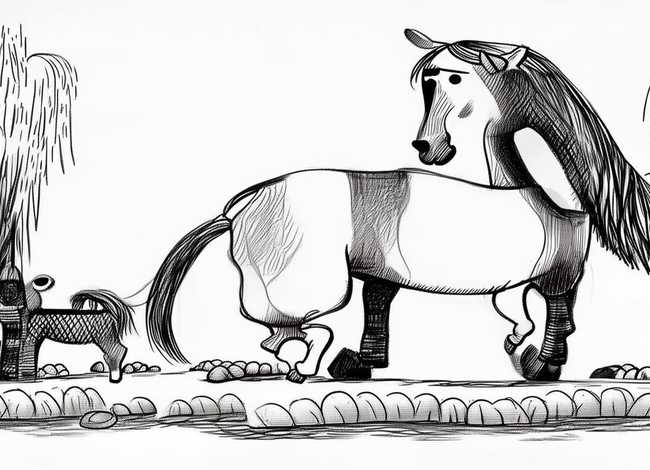 关于马的成语的简笔画、关于马的成语的简笔画怎么画