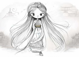 儒灵童简笔画、儒灵童图片简笔画