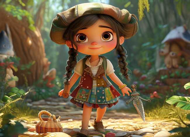 强盗的故事儿童版 - 强盗的小女孩故事