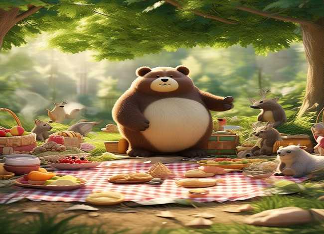 小熊请客故事绘本、小熊请客故事绘本图片