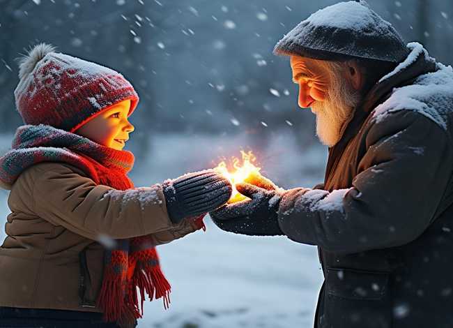 雪中送炭成语故事儿童、雪中送炭成语故事手抄报