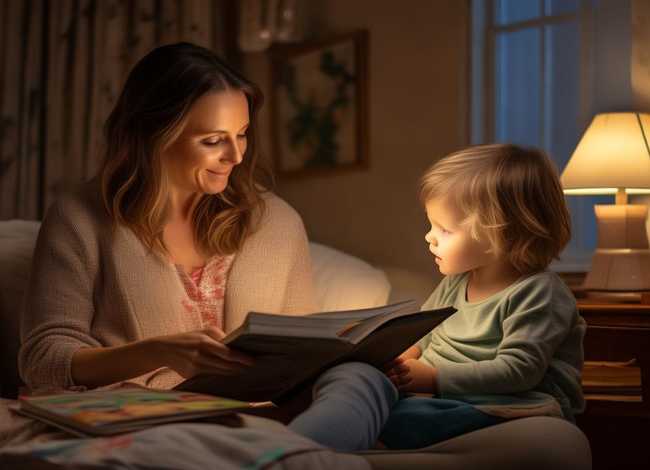 妈妈讲故事给孩子睡前听、妈妈讲故事给孩子睡前听可以吗