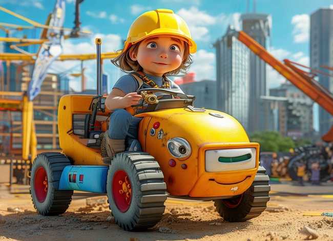 儿童故事工程车的故事；工程车的幼儿的故事