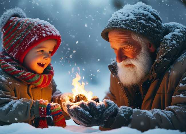 雪中送炭成语故事儿童、雪中送炭成语故事手抄报