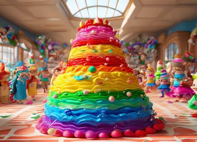 彩虹蛋糕故事绘本图片 - 彩虹蛋糕故事绘本图片高清