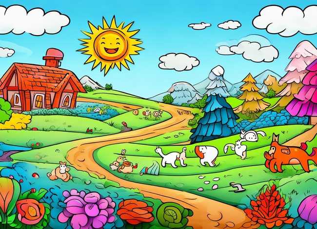 儿童故事绘本打印带图、儿童绘本故事涂色可打印