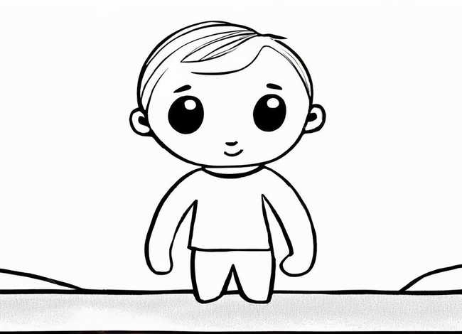 儿童黑白画 简单 - 儿童黑白画 简单图片