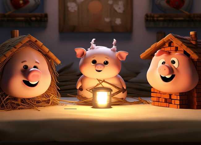 儿童睡前故事英文版三只小猪、英文版三只小猪的故事视频
