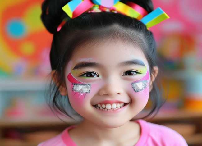 儿童阿庆嫂；儿童阿庆嫂的妆容特点