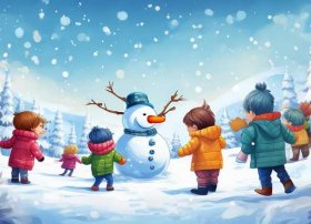 雪花故事儿童画 幼儿雪花故事