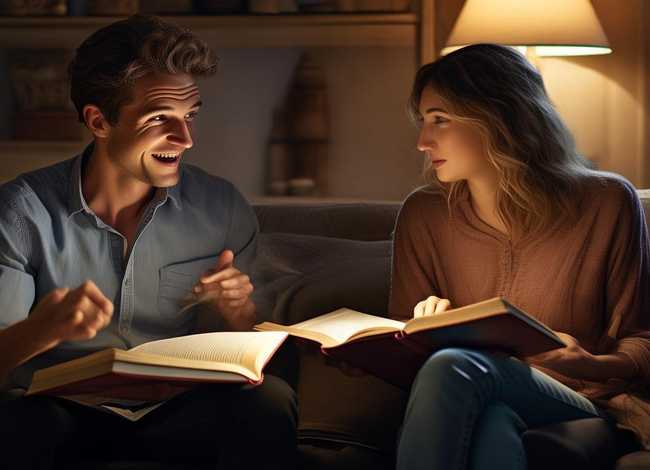 讲故事男女；讲故事男女之间的作用