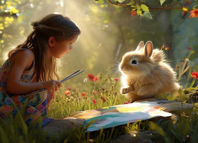有关小兔子的绘画小故事 - 有关小兔子的绘画小故事图片