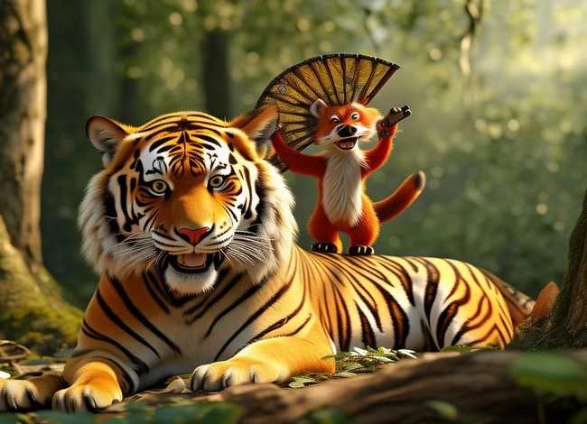 狐假虎威故事动画；狐假虎威故事动画片