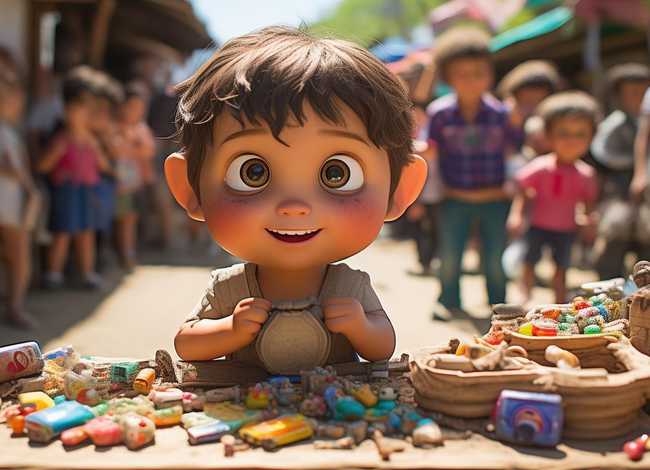 儿童卖东西简笔画 儿童卖东西简笔画图片