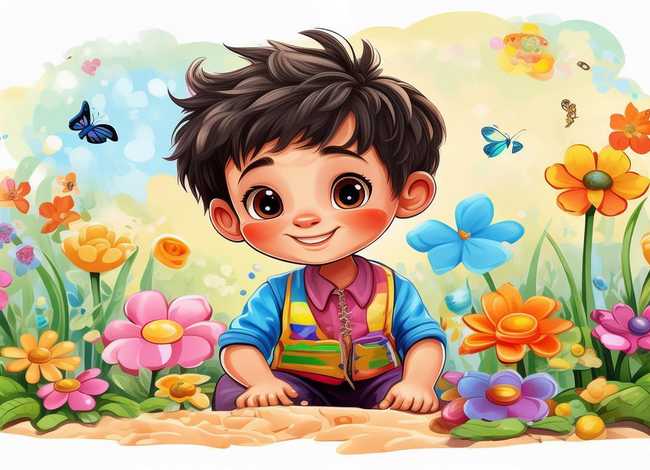 男孩儿童图画素材、男孩儿童画图片