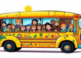 校车儿童视频图片 校车儿童画图片大全