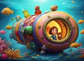 潜水艇儿童绘本故事；潜水艇的绘本故事