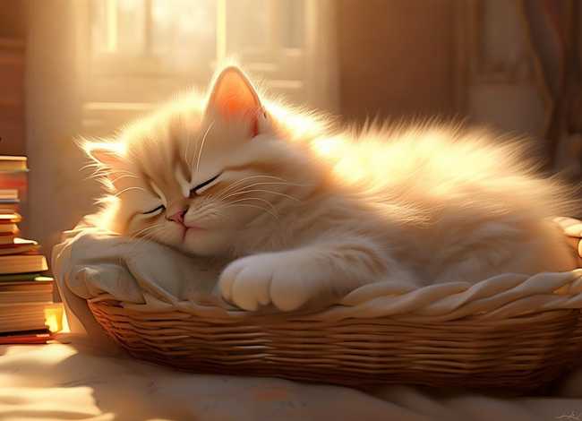 儿童小猫睡觉的故事 - 小猫咪睡觉的故事