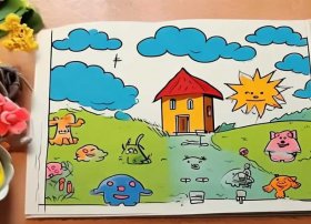 儿童手绘故事画册图片、儿童手画绘本简单图片
