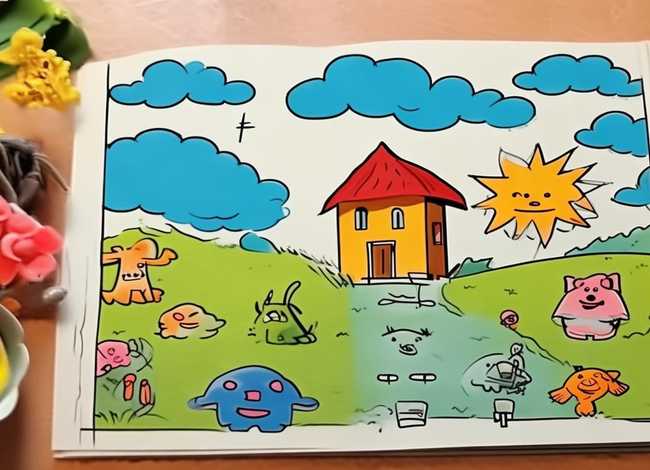 儿童手绘故事画册图片、儿童手画绘本简单图片