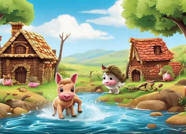 小马过河的故事完整版；小马过河的故事完整版三只小猪造房子