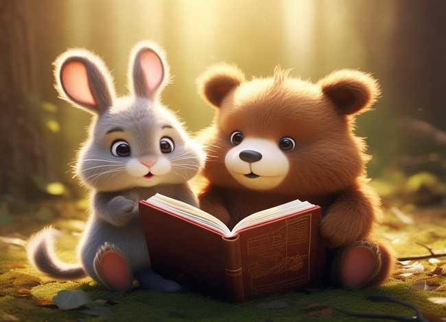 小故事交朋友，故事交朋友小兔子和小熊