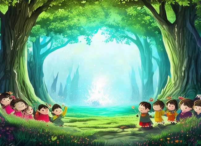 古代神话故事儿童绘画，中国古代神话故事小学生简单的绘画