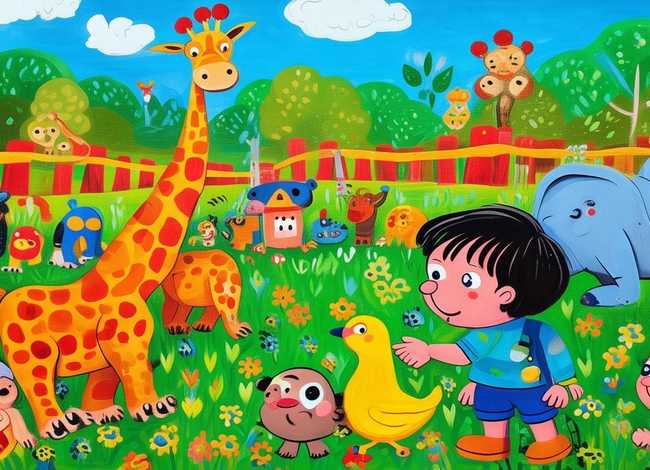 动物园儿童画（动物园儿童画考级三级）