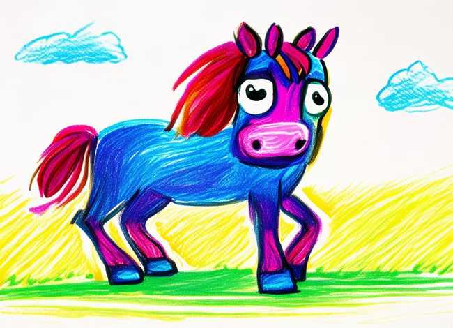 儿童绘画马图片 - 儿童绘画马图片简单