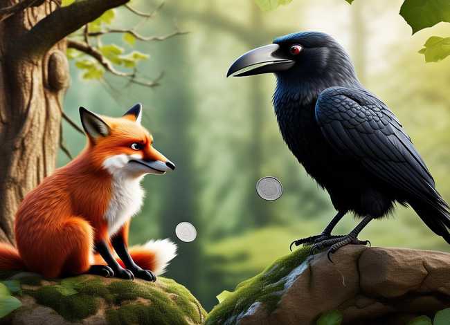 乌鸦和狐狸儿童故事 少儿故事乌鸦和狐狸