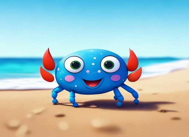 螃蟹儿童故事连环画，螃蟹儿童画 简单