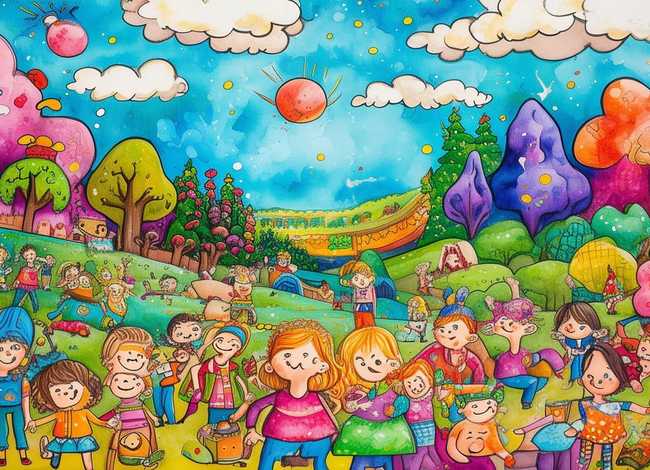 儿童故事水粉画 - 幼儿故事水粉画