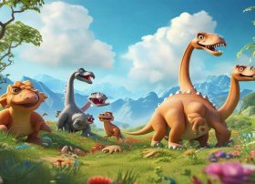 恐龙动画故事儿童完整3-6岁 经典动画片大全集少儿恐龙的故事