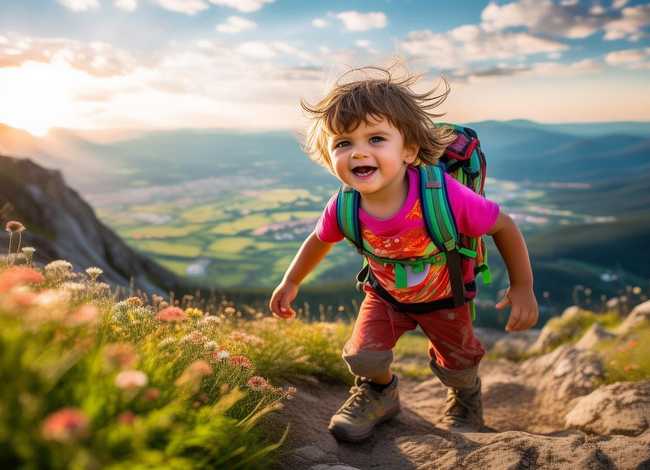 小孩爬山的故事（小孩爬山的故事视频）