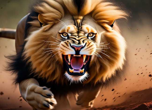 狮吼的画法、大吼的狮子怎么画