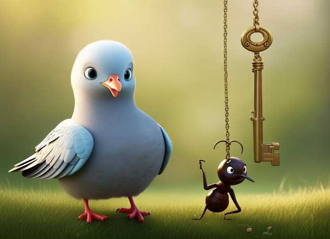 儿童故事鸽子和蚂蚁 鸽子和蚂蚁这个故事告诉我们什么