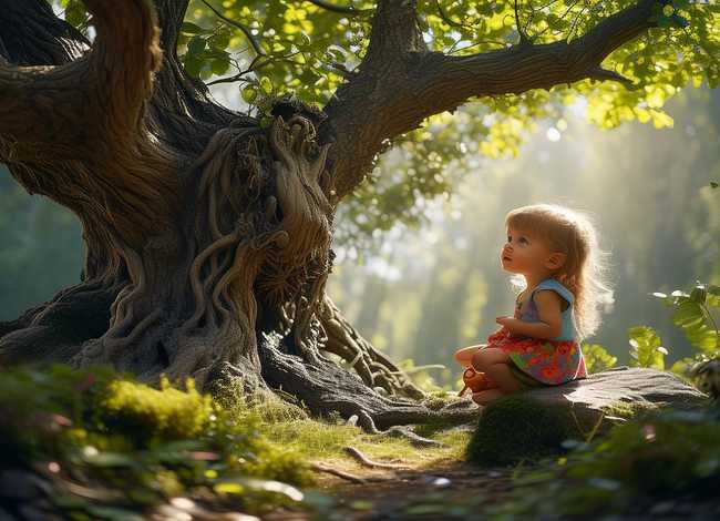 树爷爷的故事创意画儿童（幼儿故事树爷爷的故事）