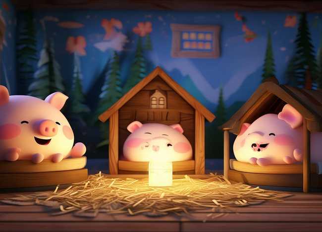儿童睡前故事三只小猪的童话故事，三只小猪睡前故事幼儿故事大全