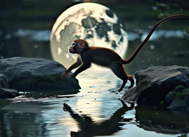 猴子捞月简单故事 猴子捞月简单故事50字