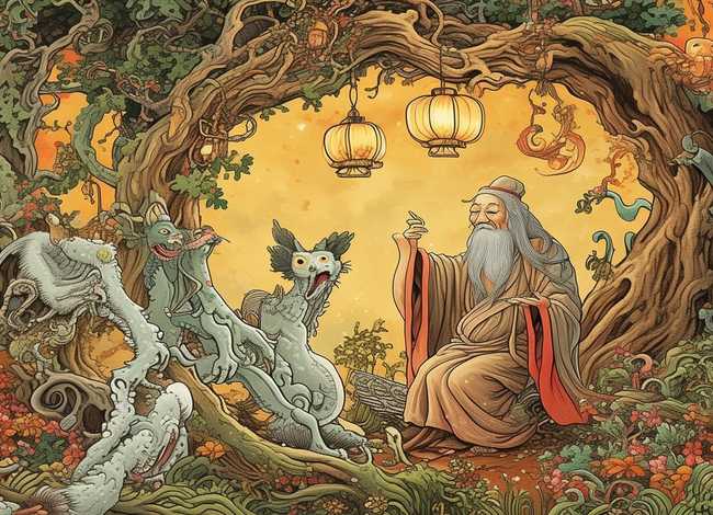 传统故事民间传说绘画，民间传统典故