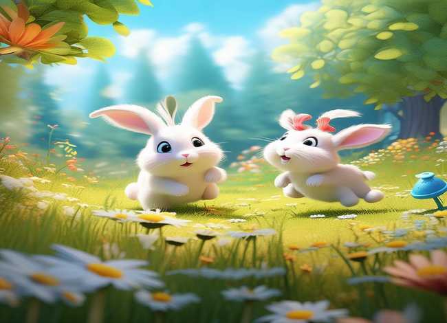 两只兔子的故事绘本、两只兔子的故事绘本图片