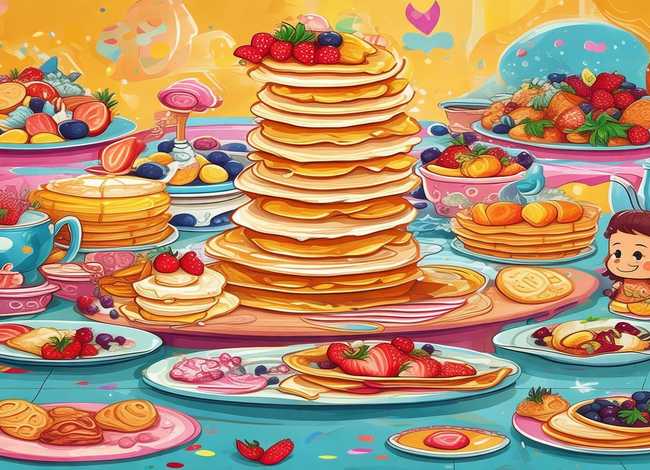 儿童故事美味的早餐；美味的早餐儿童画