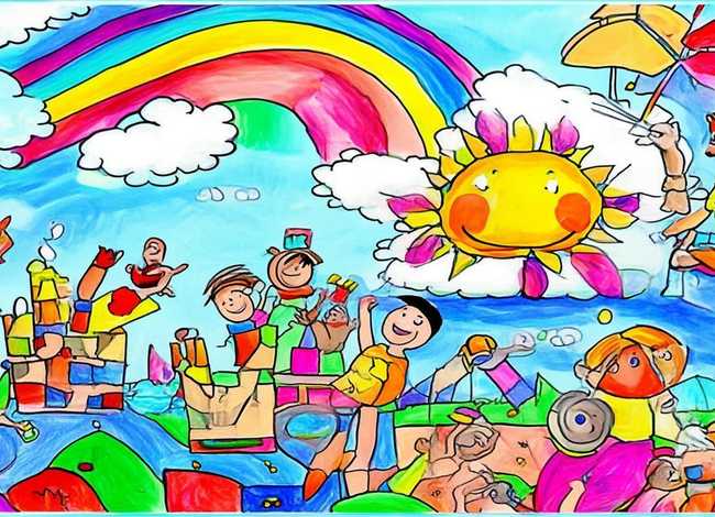 儿童画图片大全大图，儿童画图片大全大图可爱