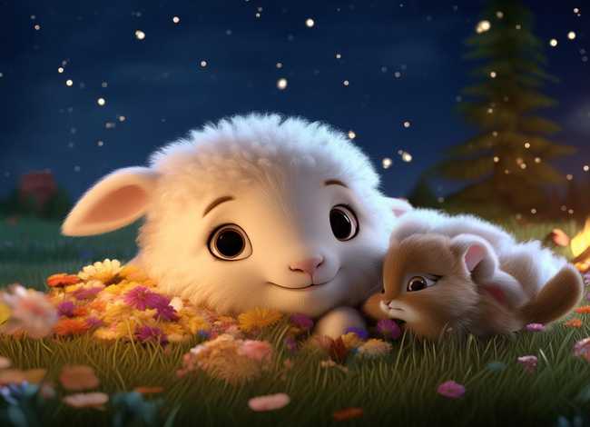 睡前故事大全100篇小绵羊 - 睡前故事大全100篇小绵羊和小兔子
